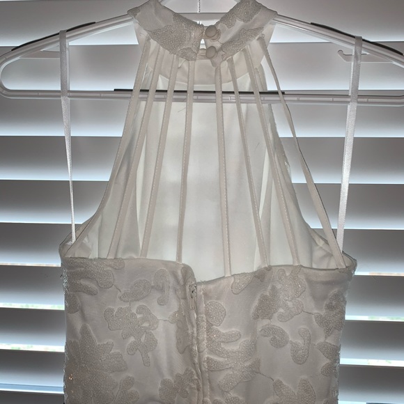 Sz 3/4  , Sequin High Neck , Black/White Gown EUC - Picture 2 of 4